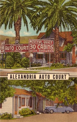 Alexandria Auto Court Postcard