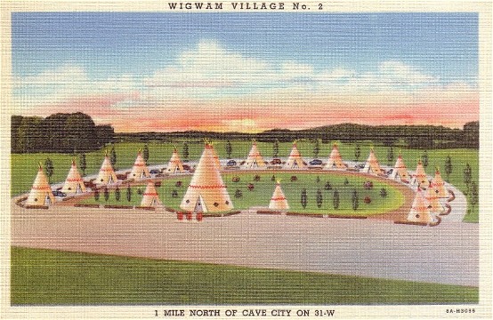 Wigwam Motel in Cave City Postcard
