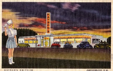 Katson's Drive In in Albuquerque Postcard