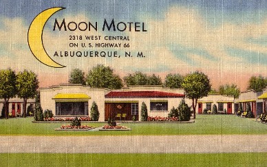 Moon Motel in Albuquerque Postcard