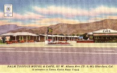 Palm Tropics Motel Postcard