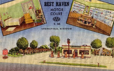 Rest Haven Motor Court Postcard