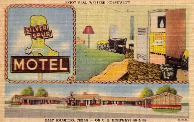 Silver Spur Motel in Amarillo Postcard