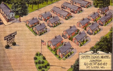 Smith Brothers Motel in St. Louis Postcard