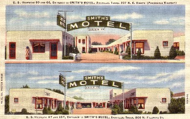Smith's Motel in Amarillo Postcard