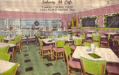 Subway 66 Cafe Postcard