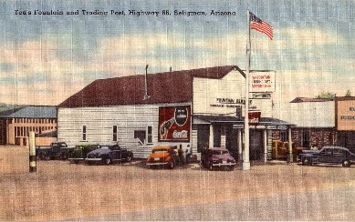 Ted's Fountain Postcard