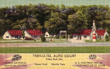 Trav-O-Tel Auto Court Postcard