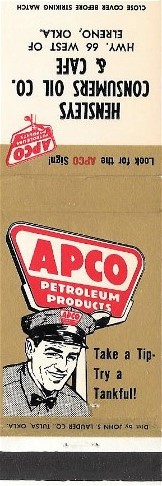 APCO Gas Matchcover
