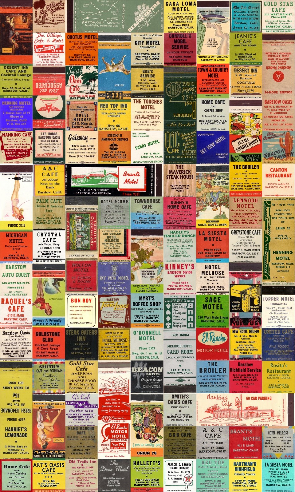 Barstow Matchcovers