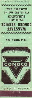 Conoco Gas Matchcover