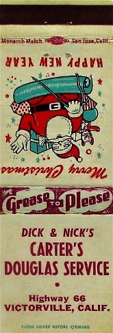 Douglas Gasoline Matchcover