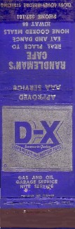 DX Gasoline Matchcover