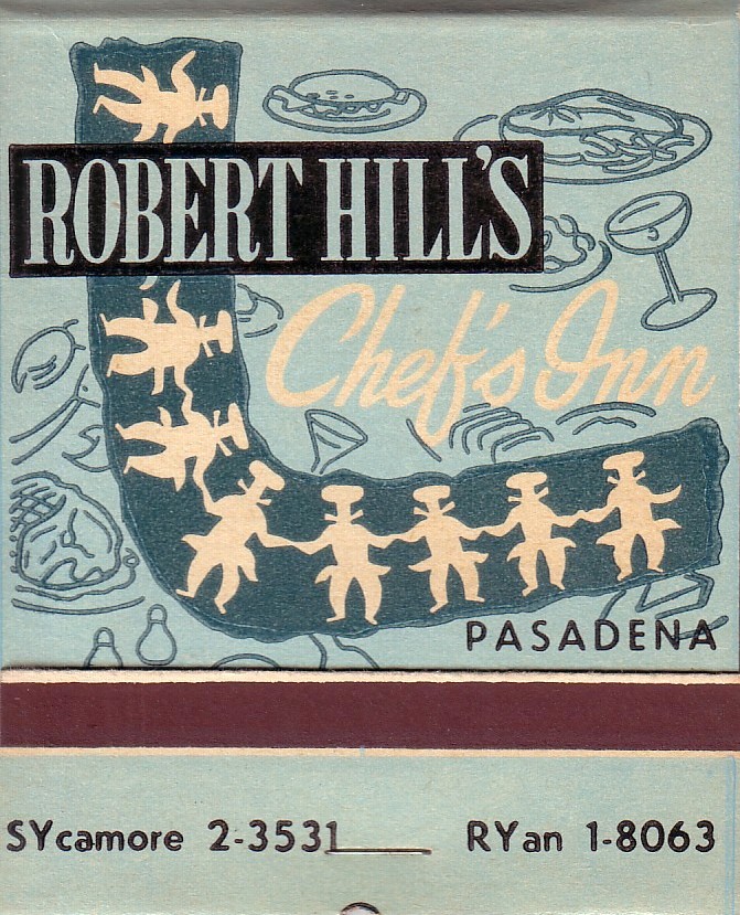 Robert Hills Chefs Inn Giant Matchbook