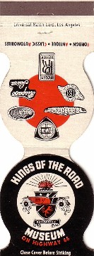Kings of the Road Museum Matchcover