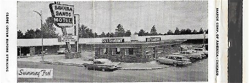 Sahara Sands Motel Matchcover