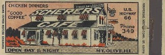 Scherer's Cafe Matchcover