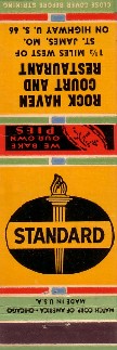 Standard Gas Matchcover