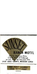 Sunset Ranch Motel Matchcover