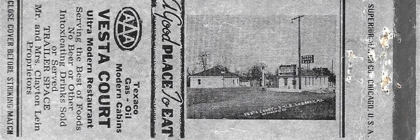 Vesta Court Matchcover