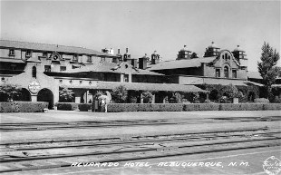 Alvarado Hotel on Route 66 in Albuquerque RPPC
