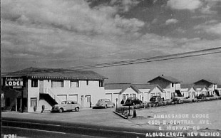 Ambassador Lodge on Route 66 in Albuquerque RPPC