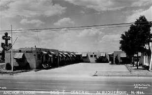 Anchor Lodge on Route 66 in Albuquerque RPPC