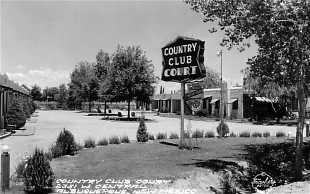 Country Club Court on Route 66 in Albuquerque RPPC