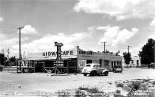 Kiowa Cafe on Route 66 in Albuquerque RPPC