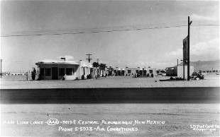 Luna Lodge on Route 66 in Albuquerque RPPC