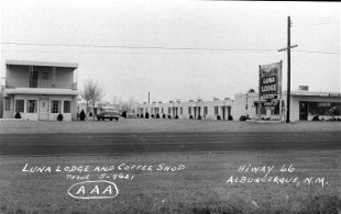 Luna Lodge on Route 66 in Albuquerque RPPC