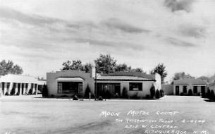 Moon Motel on Route 66 in Albuquerque RPPC