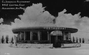 El Sombrero on Route 66 in Albuquerque RPPC