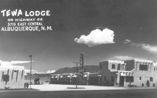 Tewa Lodge on Route 66 in Albuquerque RPPC