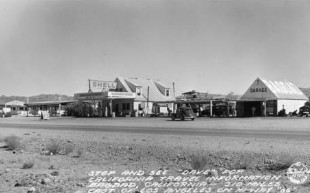 Bagdad on Route 66 in the Mojave Desert RPPC