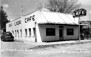 Casa Linda Cafe on Route 66 in Kingman RPPC