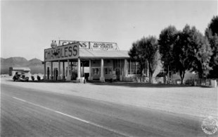 Chambless Camp on Route 66 RPPC