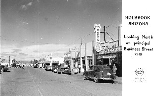 Route 66 Through Holbrook RPPC