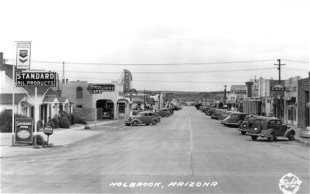 Route 66 Through Holbrook RPPC