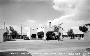Ideal Auto Camp on Route 66 in Gallup RPPC