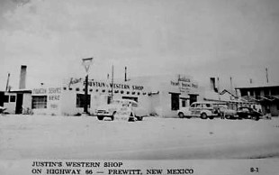 Justin's Trading Post on Route 66 RPPC