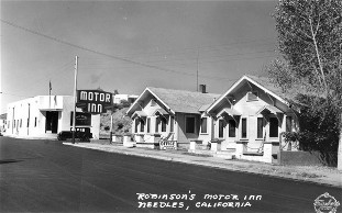 Robinson's Motor Inn in Needles RPPC