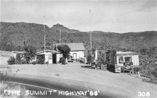 Summit Gas Stop on Route 66 RPPC