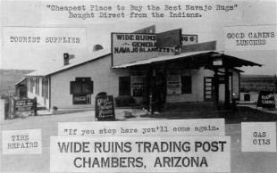 Wide Ruins Trading Post on Route 66 RPPC
