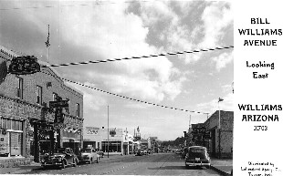 Route 66 Looking East throughWilliams RPPC