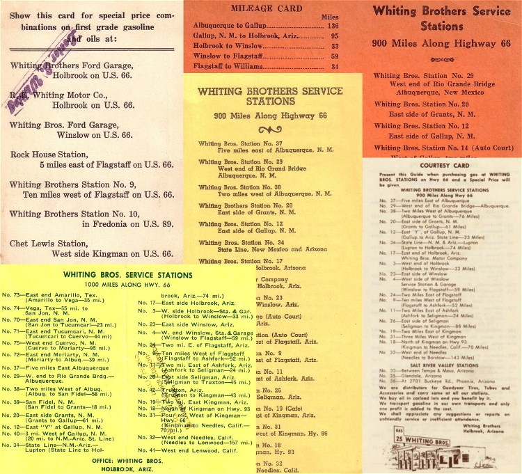 Whiting Brothers Station Directories