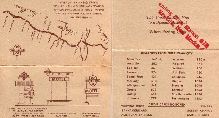 Whiting Brothers Business Card
