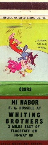 Whiting Brothers Gasoline Matchcover